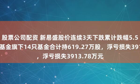 股票公司配资 新易盛股价连续3天下跌累计跌幅5.59%，广发基金旗下14只基金合计持619.27万股，浮亏损失3913.78万元
